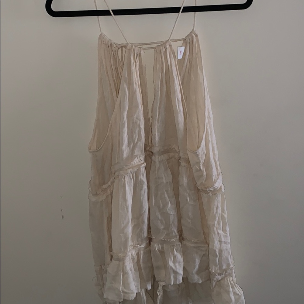 Sun & Shadow boho dress with frayed accents